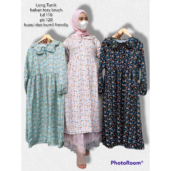 Long Tunik Bunga kecil