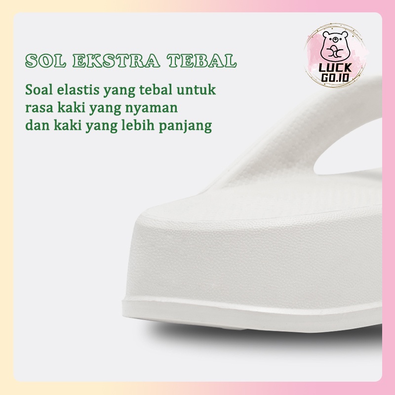 Sandal Jepit Wanita Sandal Jelly Korean Import Sendal Wanita Terbaru 2022 Sandal Slop Kamar Empuk Nyaman Tebal Rumah High Quality