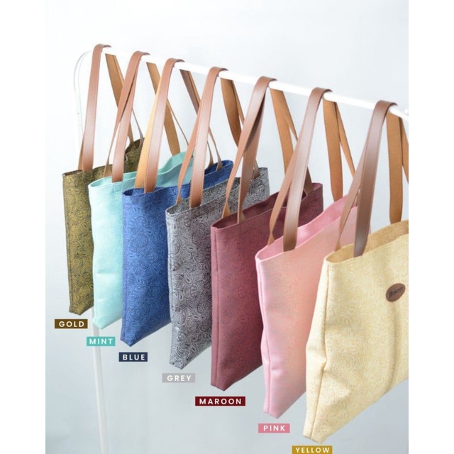 READY BERGARANSI SWASTAMITA TOTE BAG WANITA RESLETING MOTIF BATIK WATERPROOF KULIAH LAPTOP KERJA TER