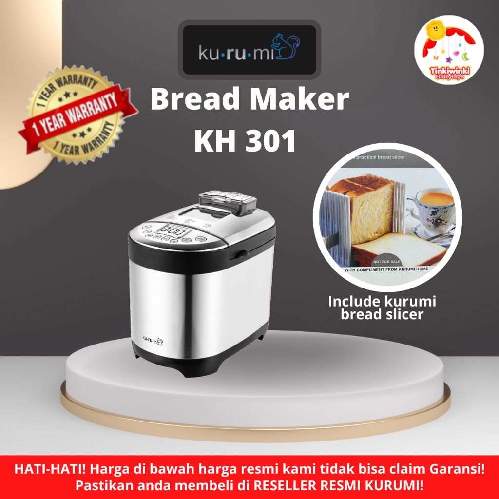 Kurumi Home Bread Maker (Mesin Pembuat Roti) Kh 301