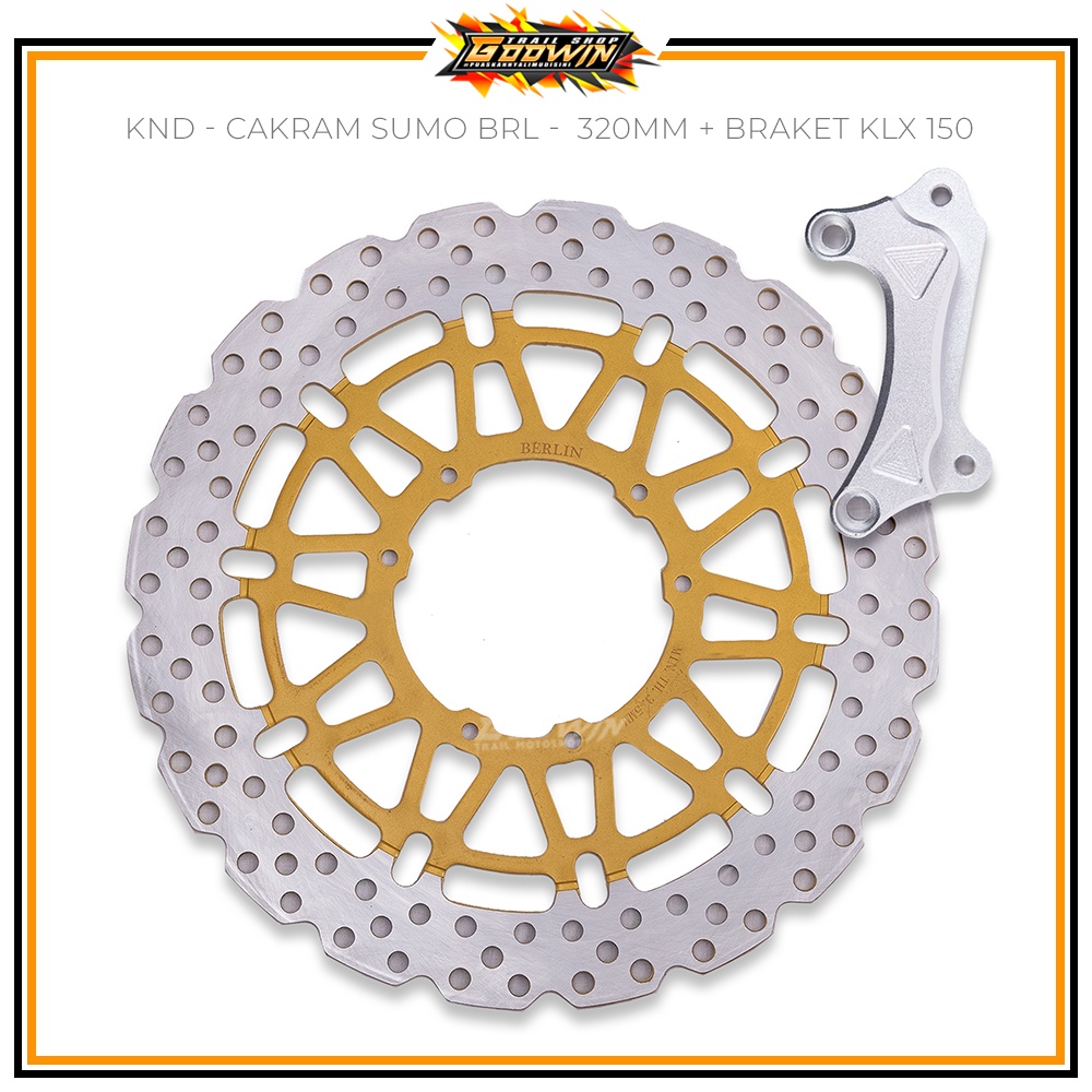 Piringan cakram Depan Belakang Disc SUMO SCARLET 300mm / 320mm + Braket CNC Dtracker DT New KLX 150 CRF 150L