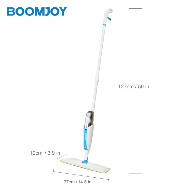 BOOMJOY Alat Kain Pel Penyemprot Air Water Spray Sweeper Floor Flat Mop - FP-10KJ - White