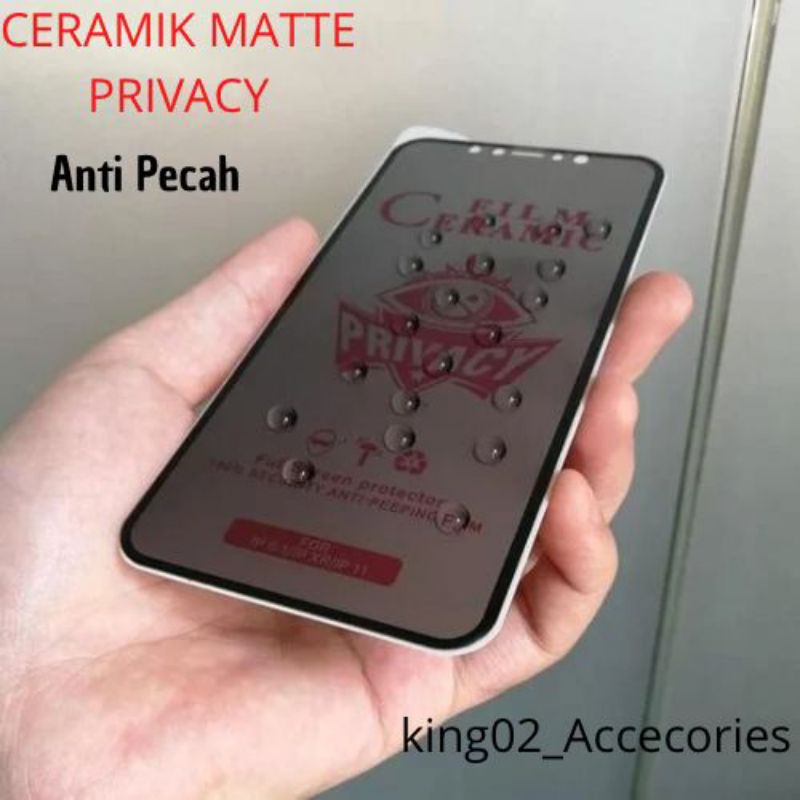 Anti Gores Keramik Anti Spy Matte Samsung M52 5g M22 M32 M32 5g M23 M33 M53 Tempered Glass Anti Spy Anti Pecah Full Layar