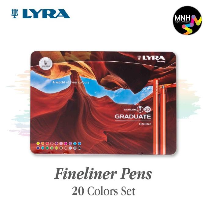 

SALE NOW LYRA GRADUATE FINELINER METAL BOX 20 COLOURS BERKUALITAS