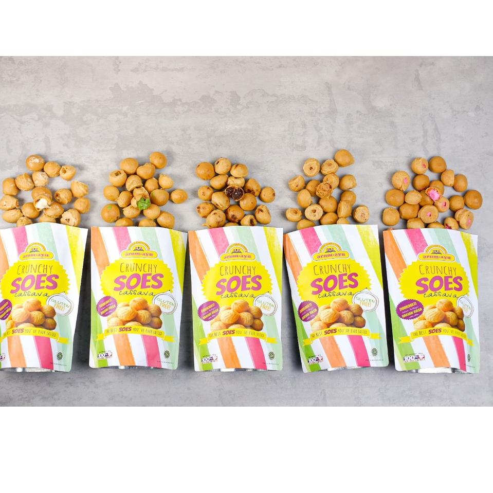 

RealPict--ARUM AYU CRUNCHY SOES 80 GR | CEMILAN KUE SUS KERING GLUTEN FREE