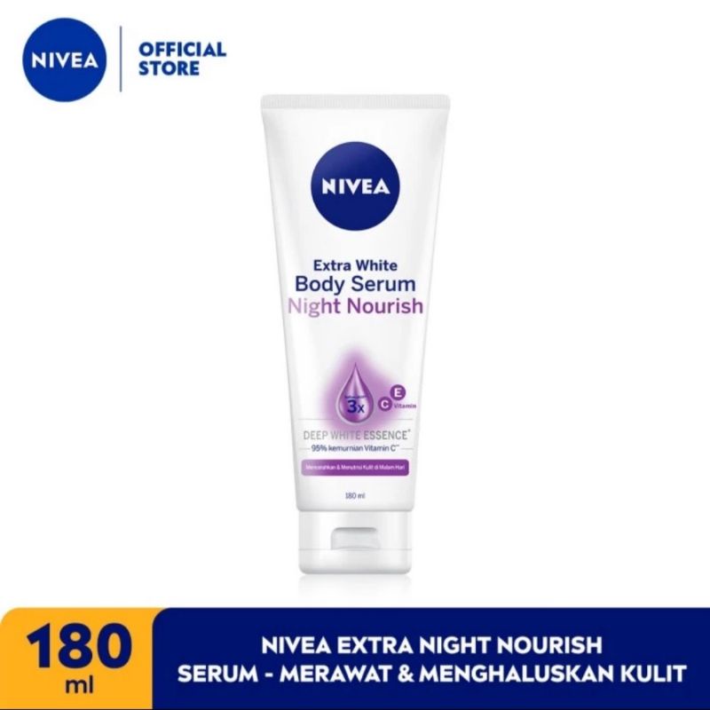 nivea lotion extra white night nourish 180ml