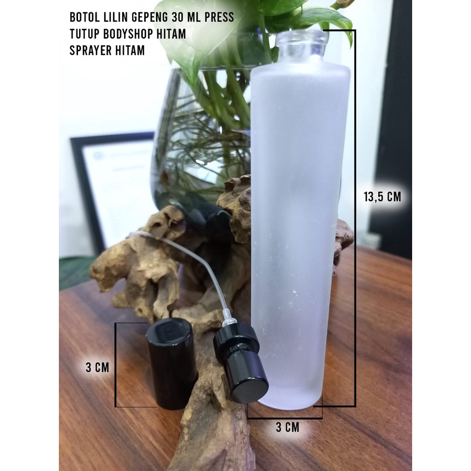 botol parfum refill lilin gepeng 30ml press/botol parfume terlaris