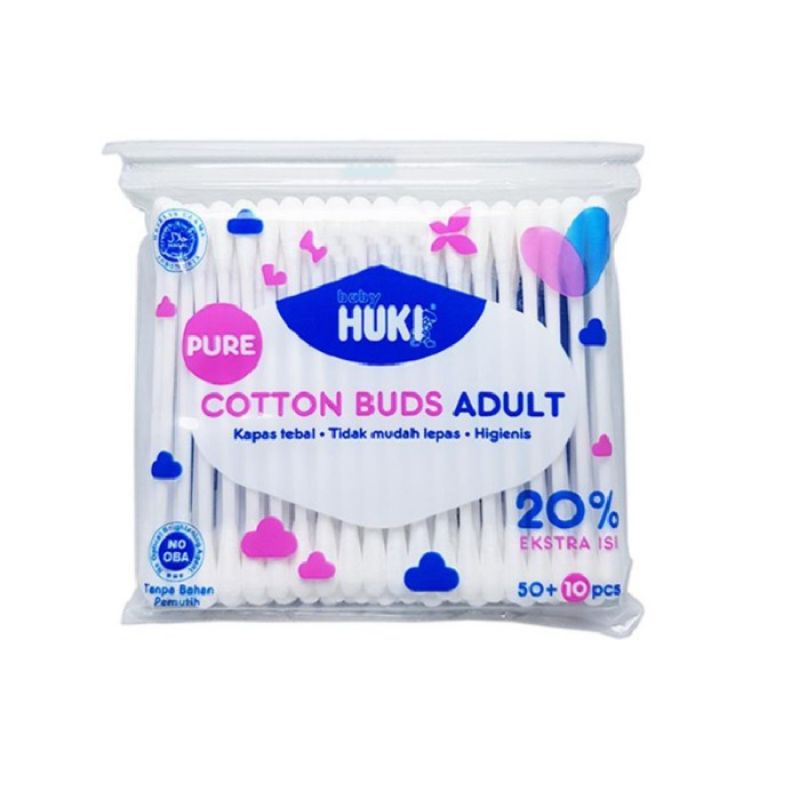 Huki Cotton Buds Adult Isi 60 - Korek Kuping Dewasa