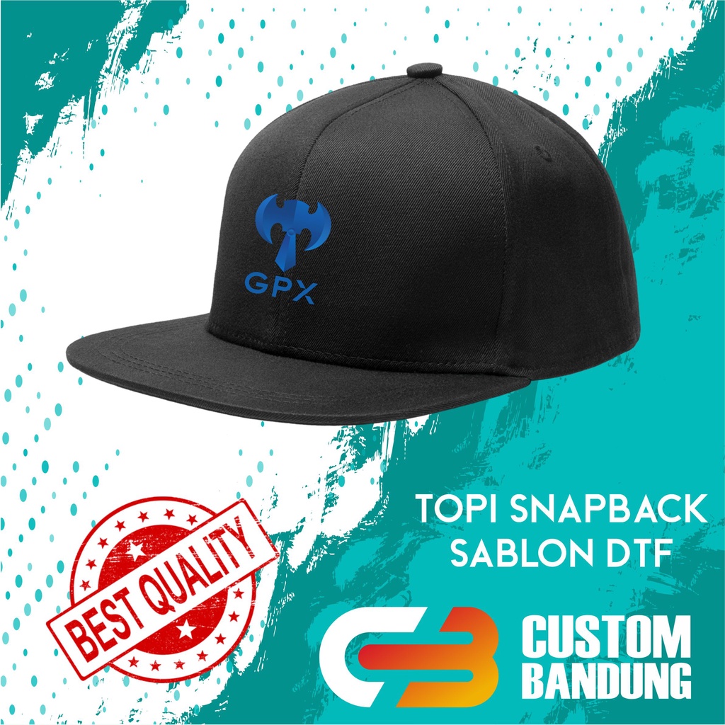 Topi Snapback GPX  Pria Wanita Topi Cap Bisa Tulis Nama Bisa COD Original High Premium Quality