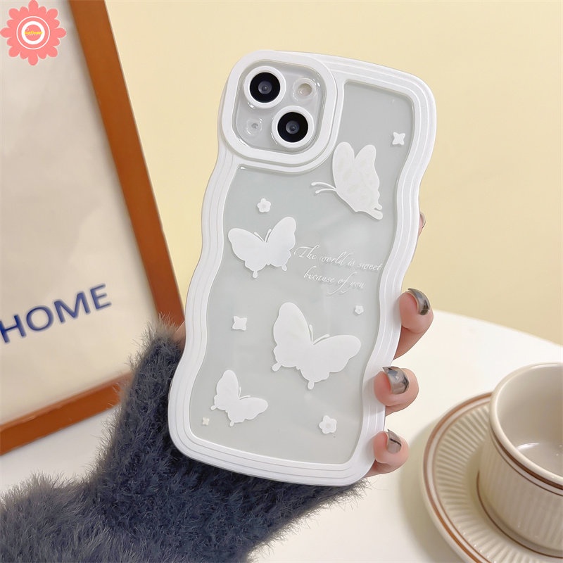 Soft Case Motif Kupu-Kupu Untuk OPPO A17 A95 A57 2022 A15 A16K A5s A7 A96 A55 A54 A16 A1K A17k Reno 5 6 7 8 4F A12 A76 A15s A53 A5E A16 A1K A16 A12 A53 A5s A16 A A A A A A16 F9 2020 Cover Pelindung Bahan TPU