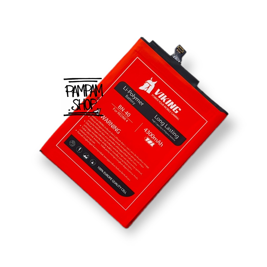 Baterai VIKING Double Power Original XiaoMi BN40 Redmi 4 Prime Pro Batre Batrai HP Xiao Mi BN 40 Ori