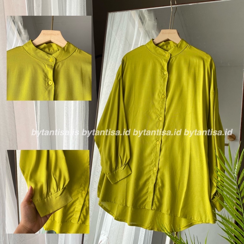 KEMEJA KATUN RAYON KERAH SHANGHAI CHIANG-I CECILIA BAHAN ADEM