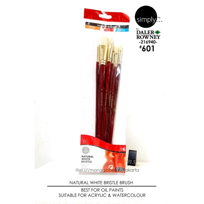 

Jualan Daler Rowney Simply Brush Set 601 Bristle Bagus