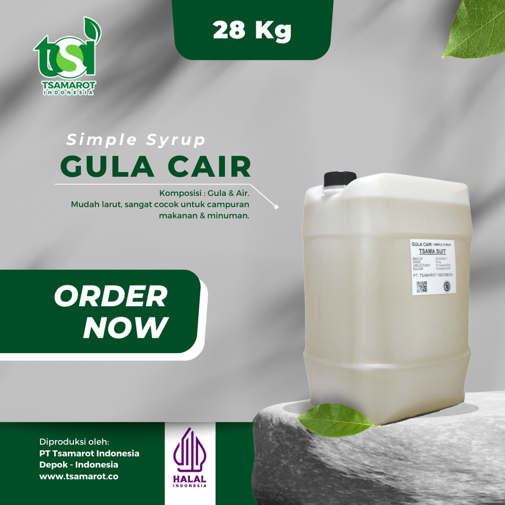 

Tsama Suit – Gula Cair - Simple Syrup – Gula Murni- 28 Kg