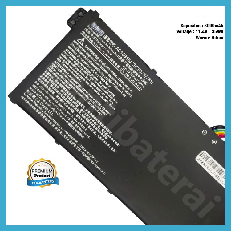 Baterai ORI Acer E3-111 E3-112 ES1-511 AC14B18J