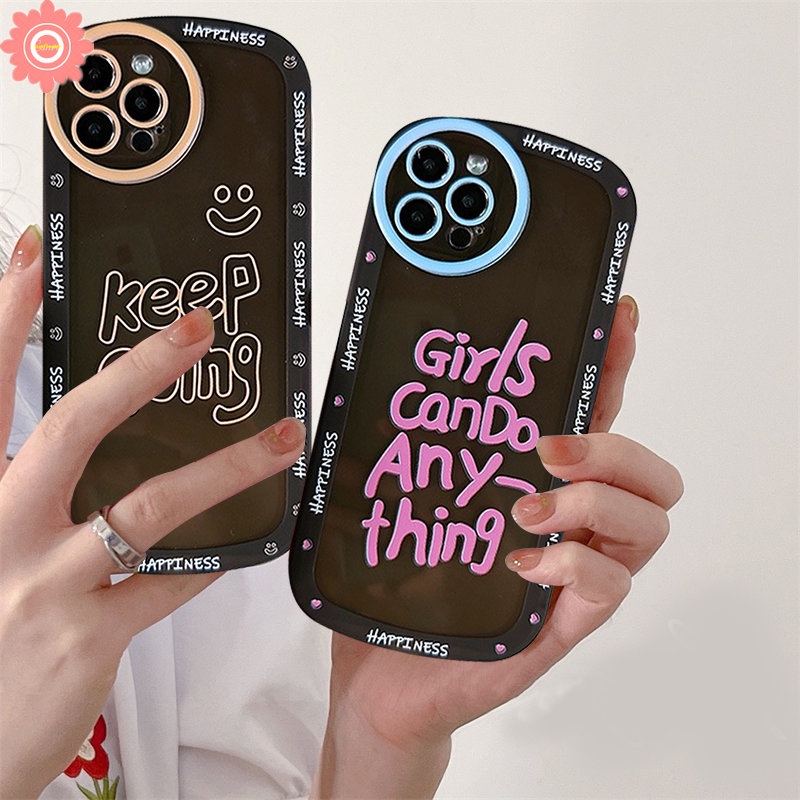 Soft Case TPU Motif Label Tulisan Untuk iPhone 11 XR 6 6s 7 8 Plus 13 12 Pro MAX XS MAX X SE 2020