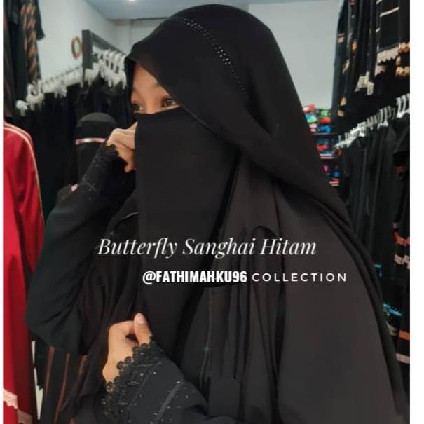 NIQAB BUTTERFLY MANIK /NIQAB PONI 2 LAYER/CADAR VEIl LAYER ▫ SGN.18Oc22ᵀ