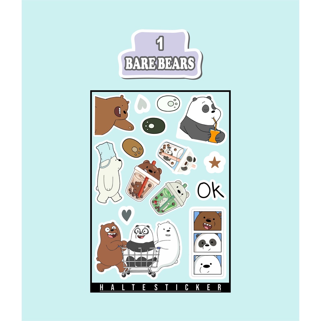 

STICKER KARTUN WE BARE BEARS/STICKER PACK/STICKER DEKORASI/LAPTOP/CASE/KOPER/STICKER SCRAPBOOK/STICKER ANTI AIR/STICKERJOURMAL/STICKER AESTHETIC/STICKER LUCU/STICKER MURAH/STICKER VYNIL/STICKER DOFF