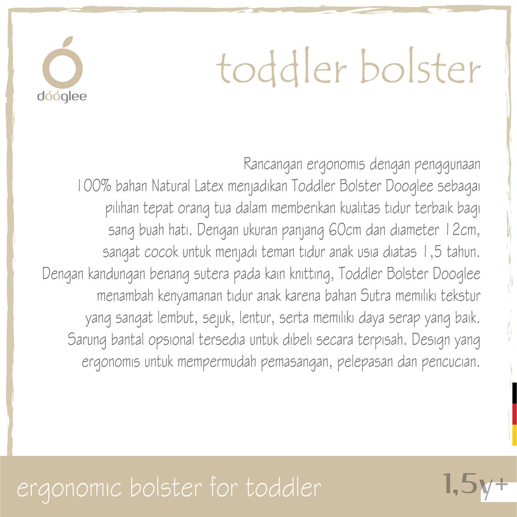 DOOGLEE TODDLER BOLSTER 1.5 YEAR+