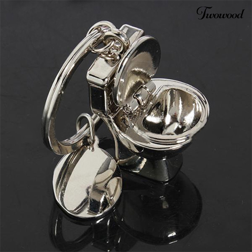 Twowood Gantungan Kunci Bentuk Toilet 3D Ukuran Mini