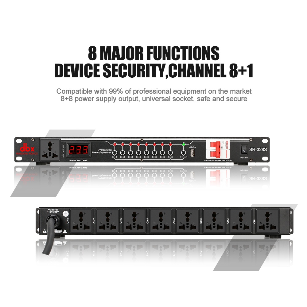 Manajer listrik  SR-328S 40 Amp power controller 8-channel audio time system power is applicable to stage central control socket controller.