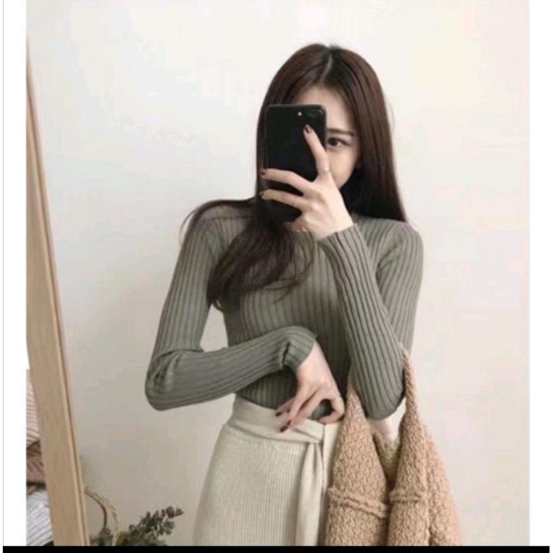 CORN BLOUSE rajut BAHAN elastis,best seller di tetangga