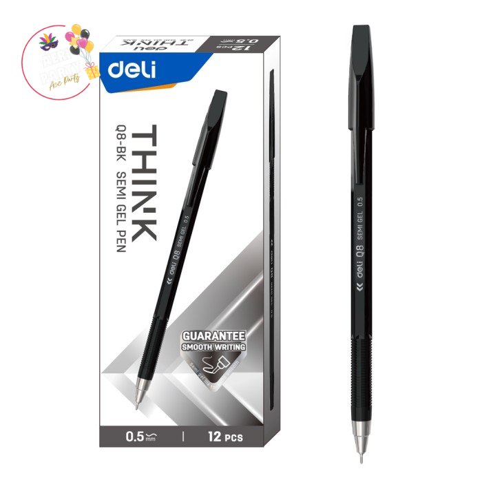 

DELI PEN PULPEN 0.5mm EQ8 TINTA HITAM/BIRU ALAT TULIS KANTOR SEKOLAH