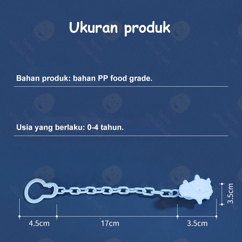 Tali empeng dot bayi/Rantai empeng bayi/Penjepit dot bayi