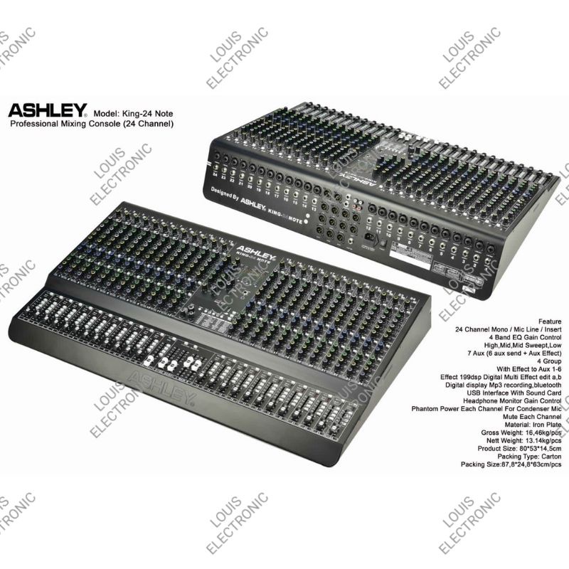 Mixer Audio ASHLEY King 24 Note King Note 24 King-24 Note 24 Channel ORIGINAL