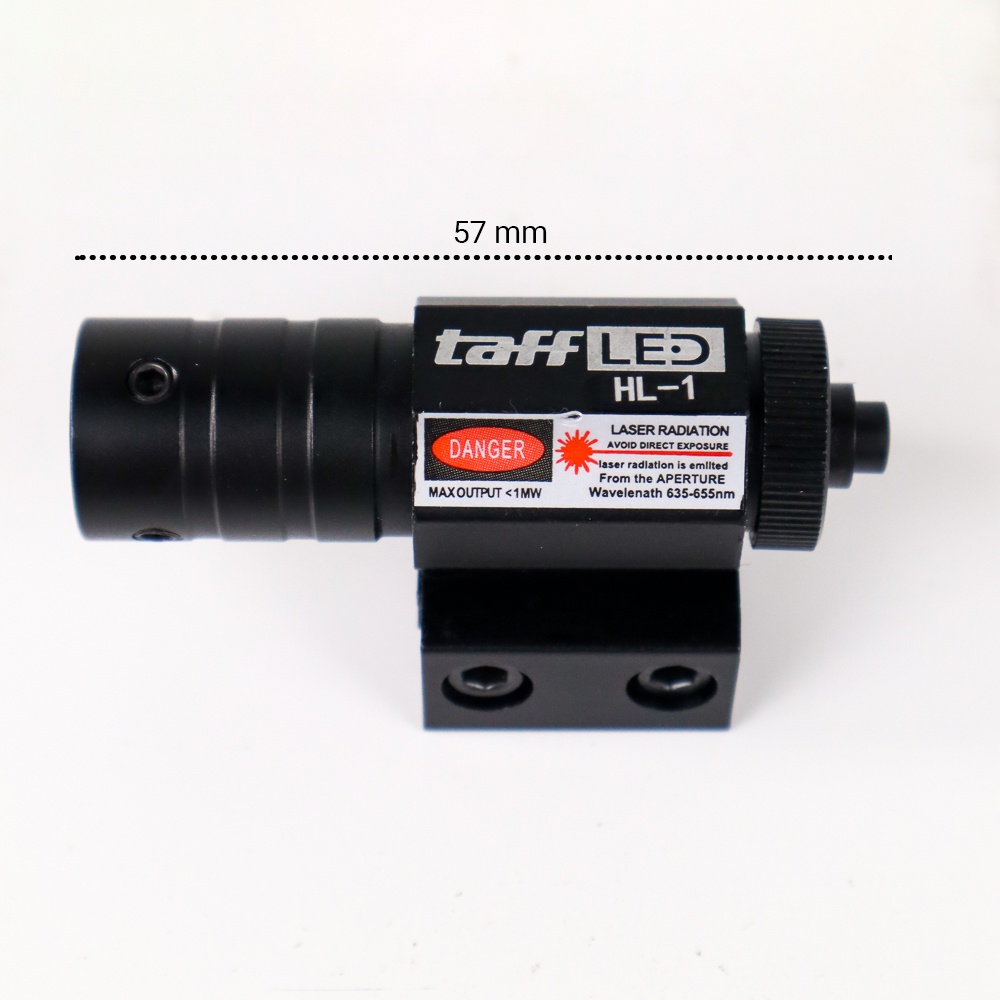 TaffLED Tactical Red Dot Laser Gun Picatinny Mount Airsoft Rifle - HL-1 - Black