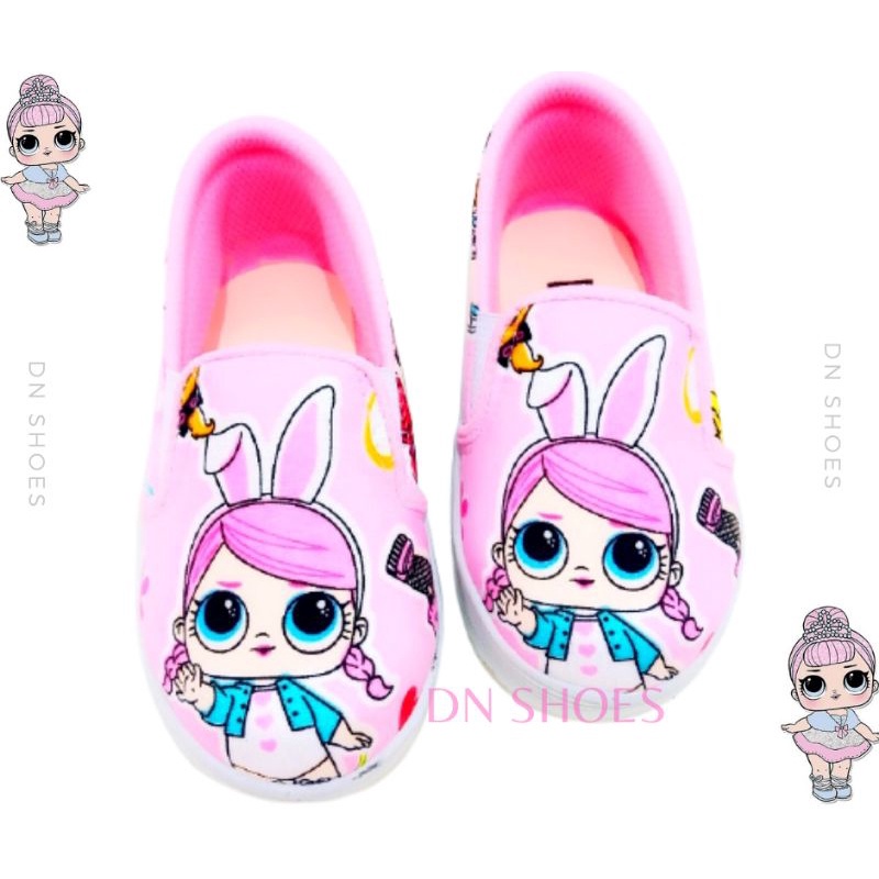 Sepatu Anak Perempuan Sepatu Slip On Anak murah Cewek Lol Pink Wow