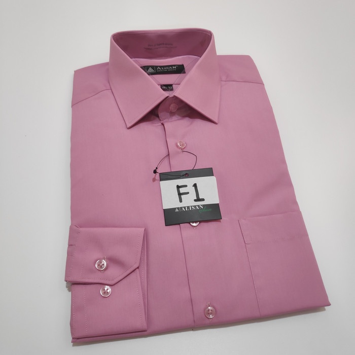 Kemeja Alisan Warna Pink Fanta Tangan Panjang & Pendek