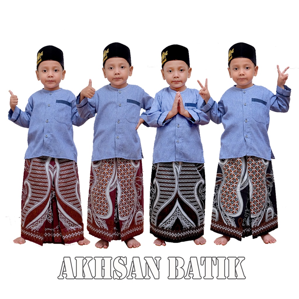 Sarung Anak Instan Untuk Usia 2-10 Sarung Batik anak Motiv Terbaru Model Rok Praktis Bahan Katun Lembut Adem Di Pakai