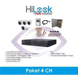 PAKET CCTV HILOOK 4 KAMERA