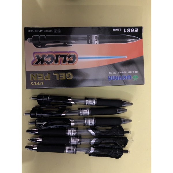 

bolpen weiyada E681 hitam 0.7mm isi 12