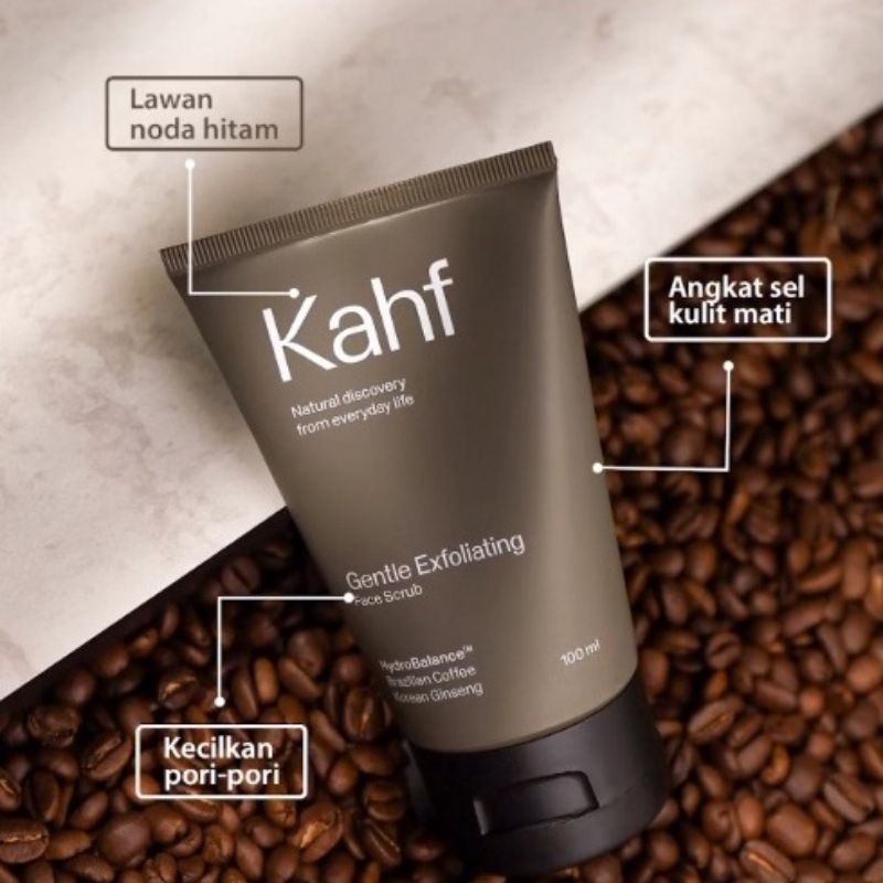 KAHF Face Wash 100mL (TUBE)| Sabun Wajah Pria / Cuci Muka / Face Wash / Scrub / Exfoliating