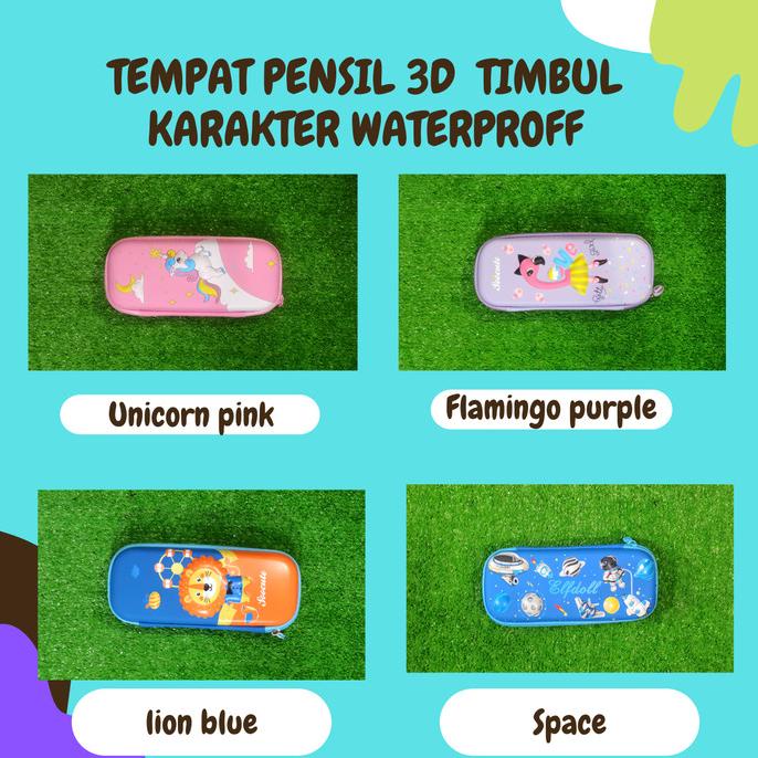 

[COD] Kotak Pensil 3D Timbul Tempat pensil Anak Laki/Perempuan Waterproff OBRAL Kode 1170