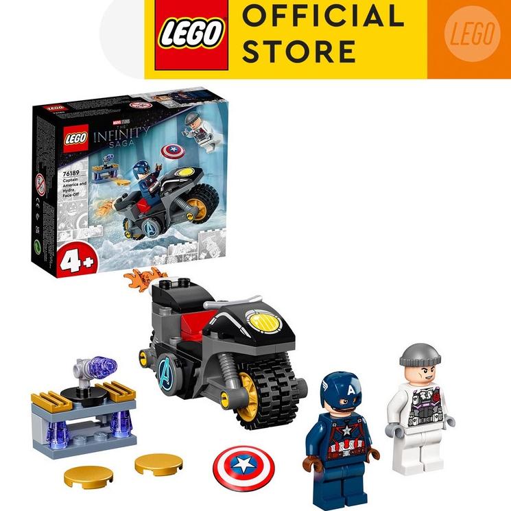 Keluaran Terbaru.. LEGO Marvel 76189 Captain America and Hydra Face-Off (49 Pieces) Super Heroes Toy