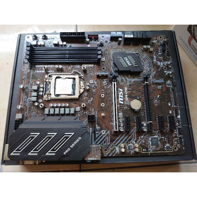 paketan motherboard Mobo MSI z390 a pro + processor i5 9600kf + ddr4 3200 white xpg 16gb