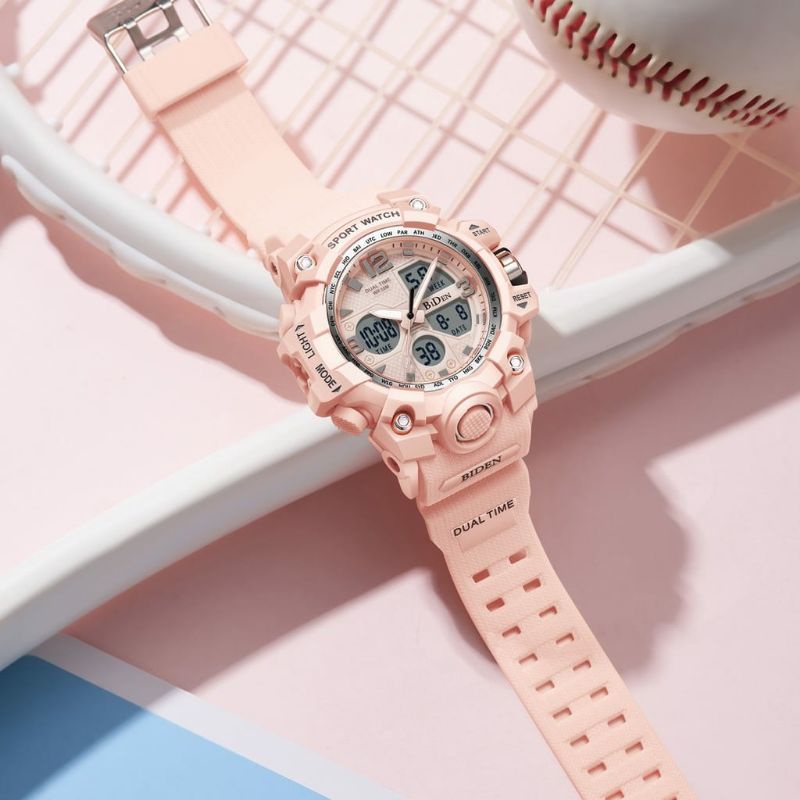 Jam Tangan Wanita Sporty Kasual Bisa COD Multifungsi Silikon