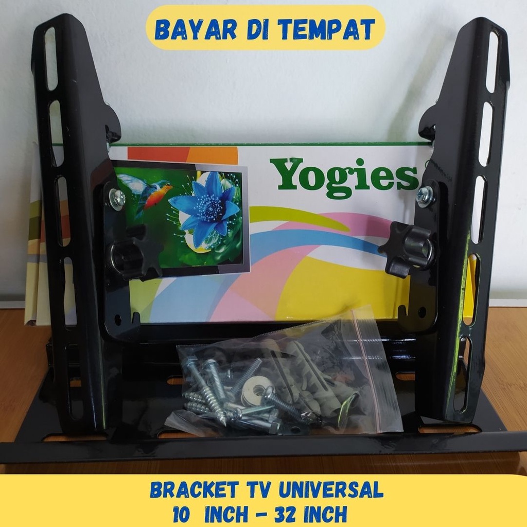 BRACKET TV 32 INCH - YOGIES BRACKET - BRACKET TV - BREKET LED - LCD TV 32 27 24 22 21 17 INCH VESA 2