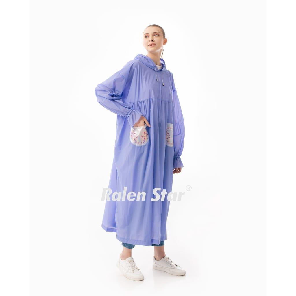 Jas hujan wanita rok gamis medira polos / ralen star / 66025