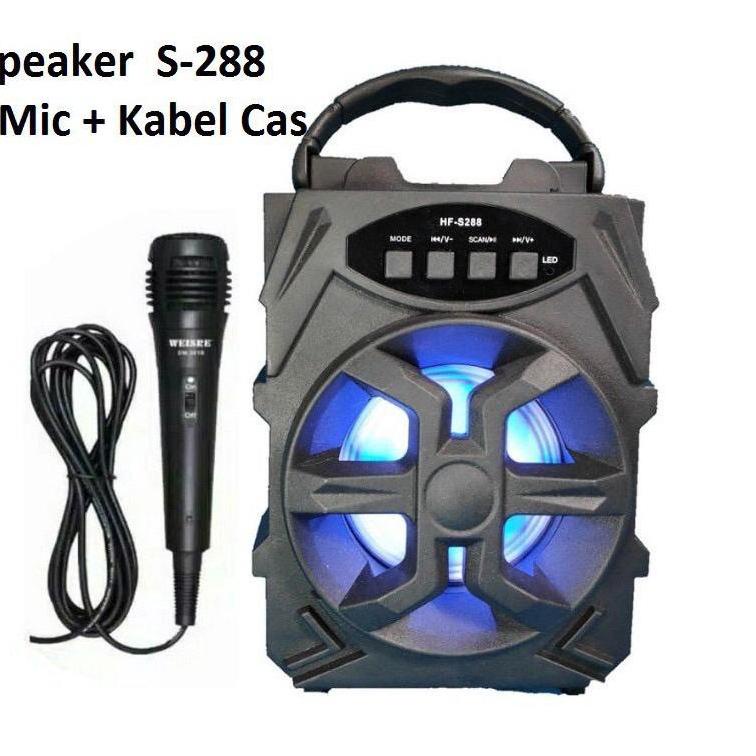 E4L0 SPEAKER BLUETOOTH S288 WITH PLUS KARAOKE HIGH QUALITY TER GVT