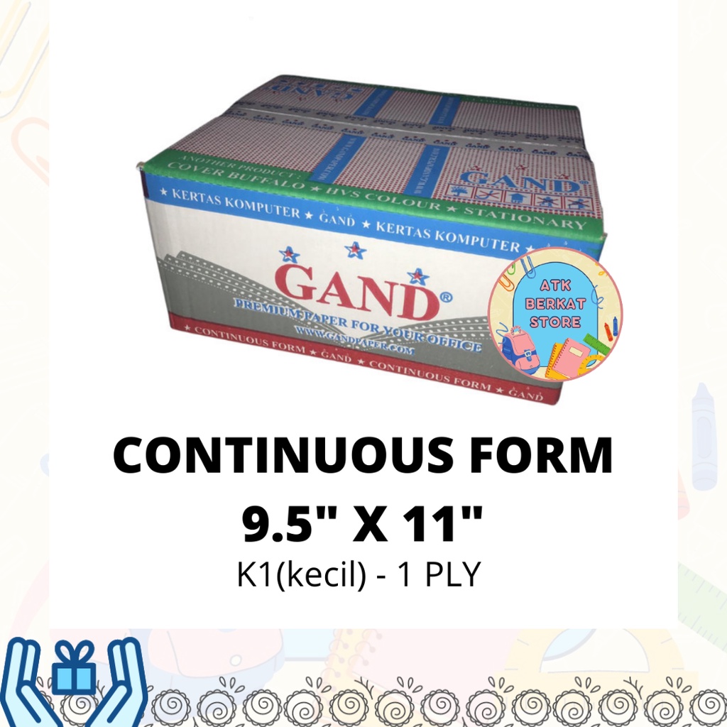 

[1 dus] Kertas Print continous Form paper GAND K1 PLY