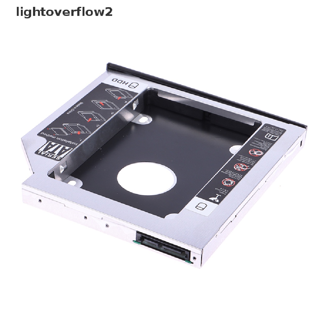 (lightoverflow2) 1pc Caddy Hardisk Eksternal SSD Bahan Aluminum Untuk Laptop (ID)