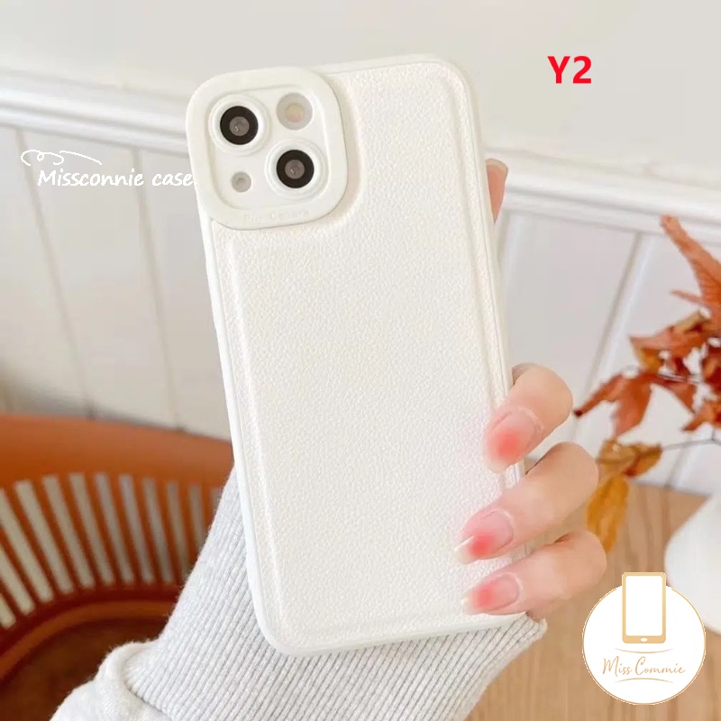 Soft Case Bahan Kulit Imitasi Matte Untuk iPhone 11 Pro MAX 7Plus 8Plus XR 12 13 14 Pro MAX X XS MAX SE 2020