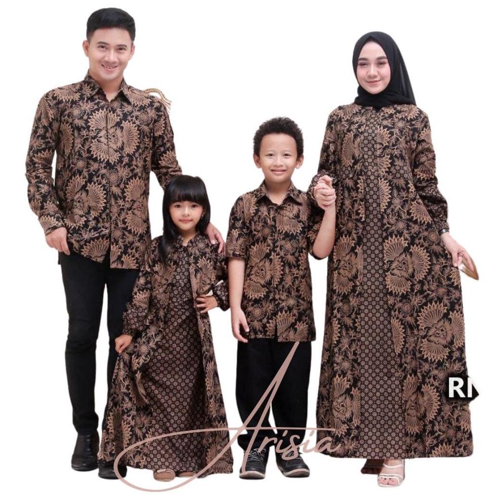 {MGW.18Oc22ᴳ} BISA PISAH Batik Couple Keluarga Sania ruffle ori ndoro jowi MARINA original arisia - 