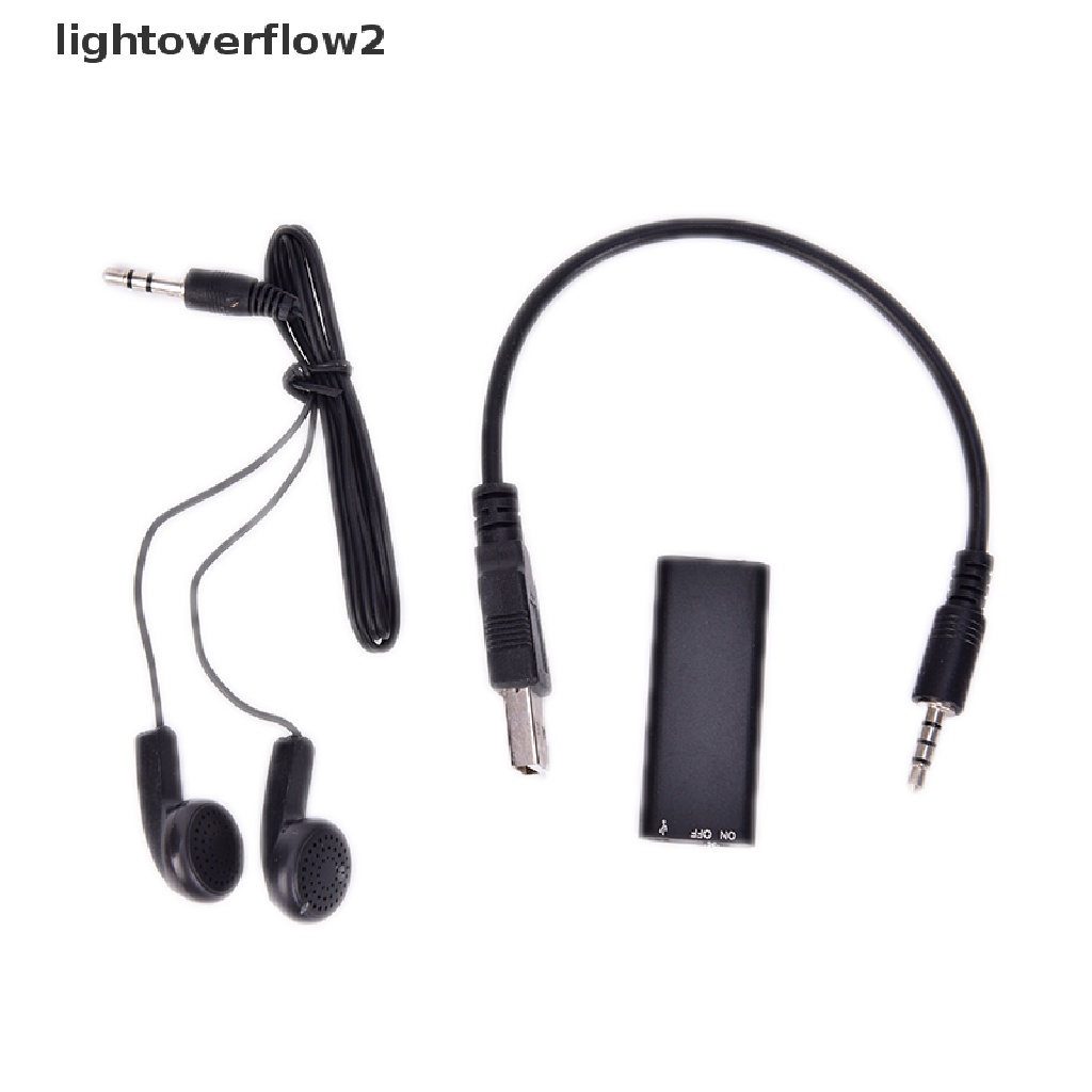 (lightoverflow2) 1pc Alat Perekam Suara Mini Portable 8GB 96 Jam (ID)