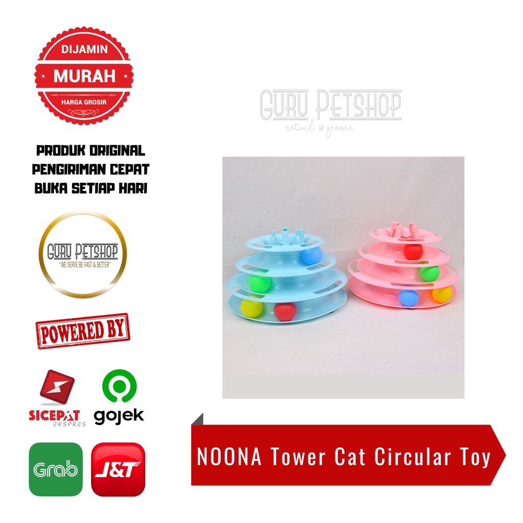 Noona Circular Tower Cat Toy / Triangular Tower Cat Toy / Mainan Kucing