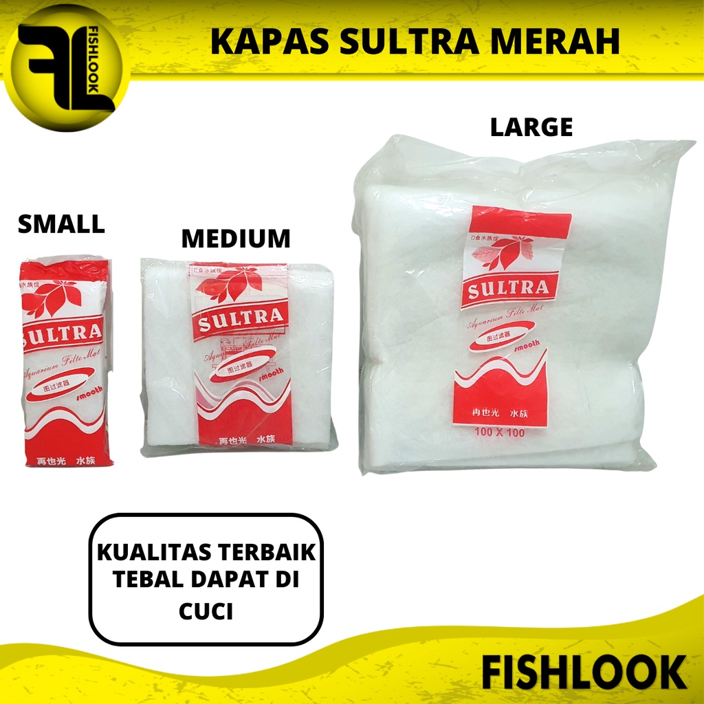 KAPAS SULTRA MERAH SMALL BUSA FILTER MEDIA AQUARIUM AQUASCAPE KECIL